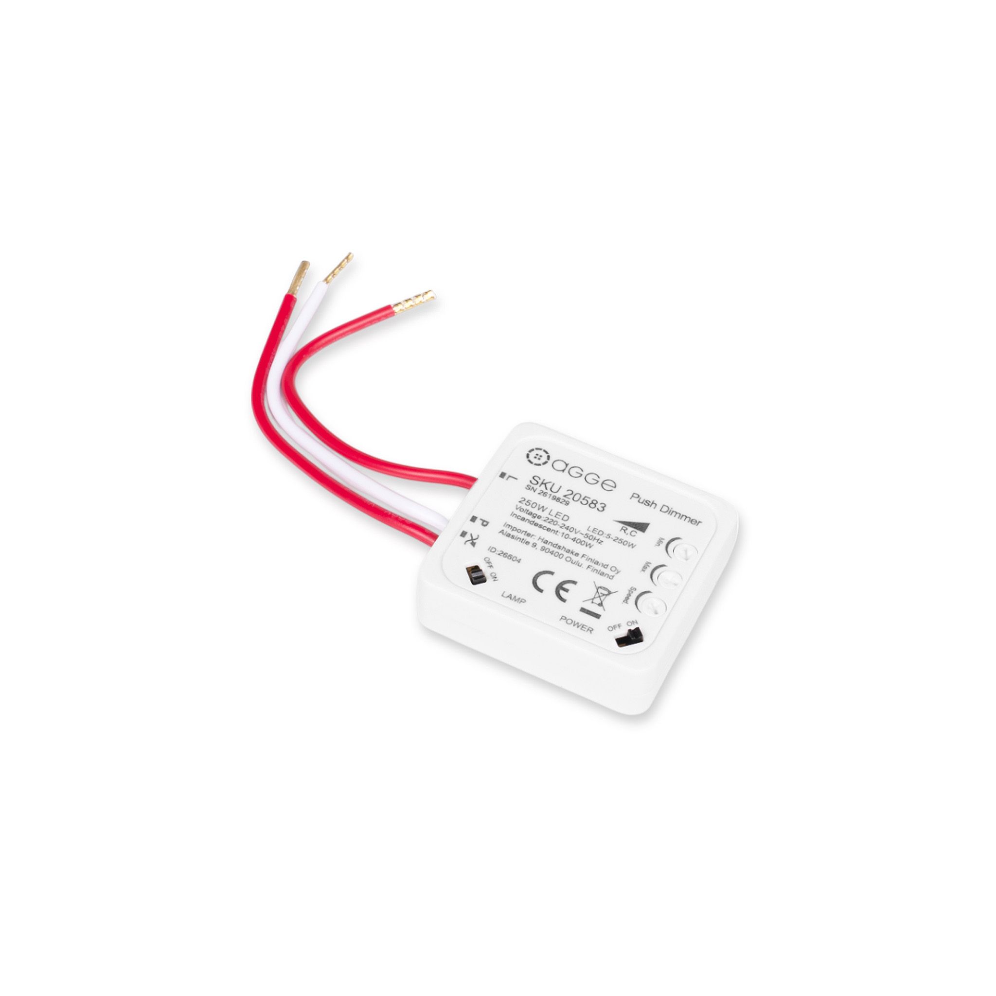 Himmennin AGGE Push Dimmer, 5-250W | Alk. 39,90 €