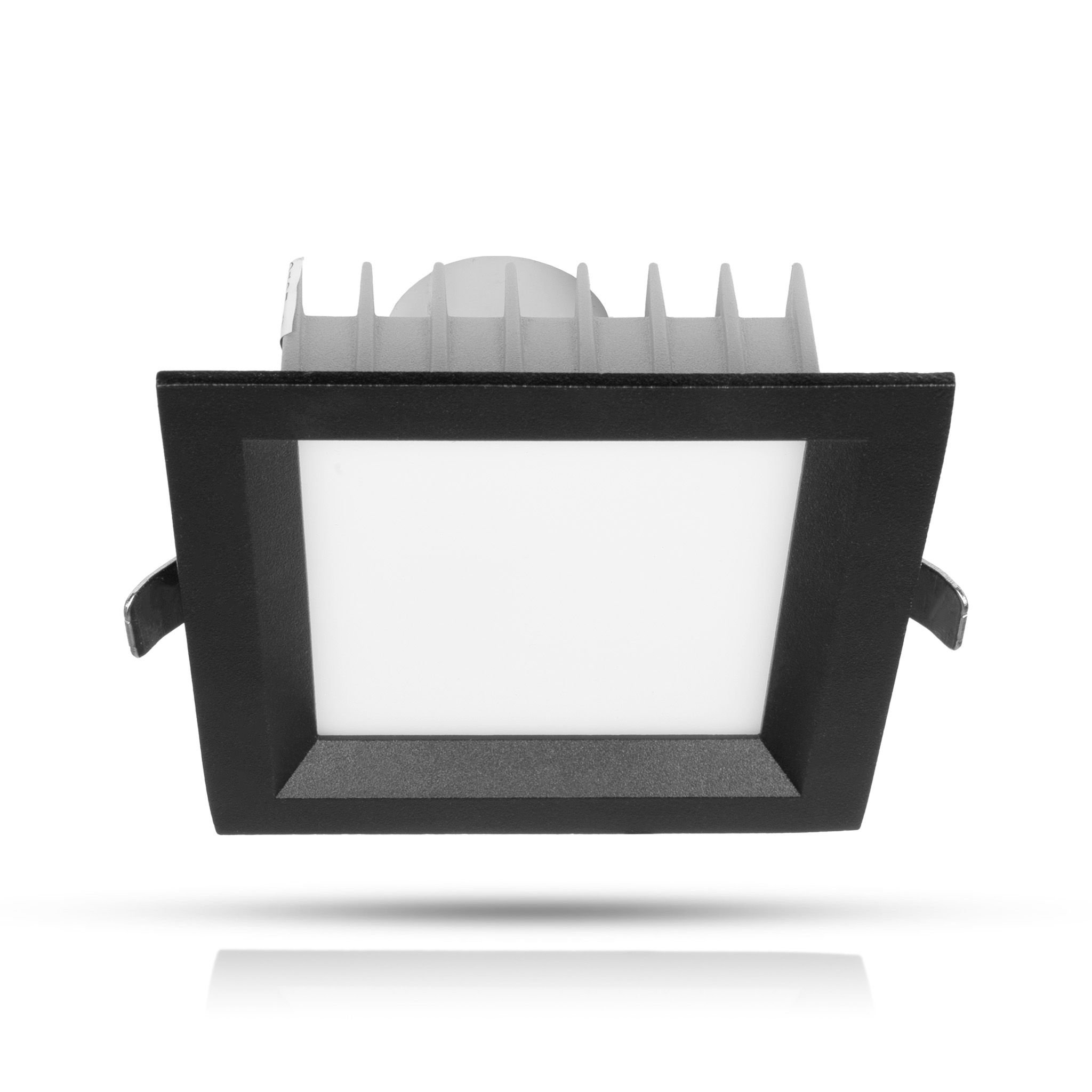 Alasvalo AGGE Square Flood Antiglare Black - IP44 / CCT / Himmennettävä, 12W / 100 mm