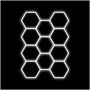 Hexagon-lampe Dr Dirt Garage Sky, 11 Grid System