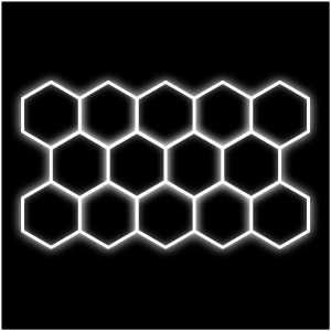 Hexagon-lampe Dr Dirt Garage Sky, 14 Grid System