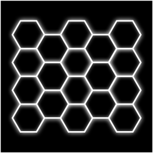 Hexagon-lampe Dr Dirt Garage Sky, 18 Grid System