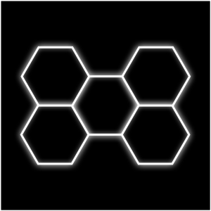 Hexagon-belysning Dr Dirt Garage Sky, 5 Grid System
