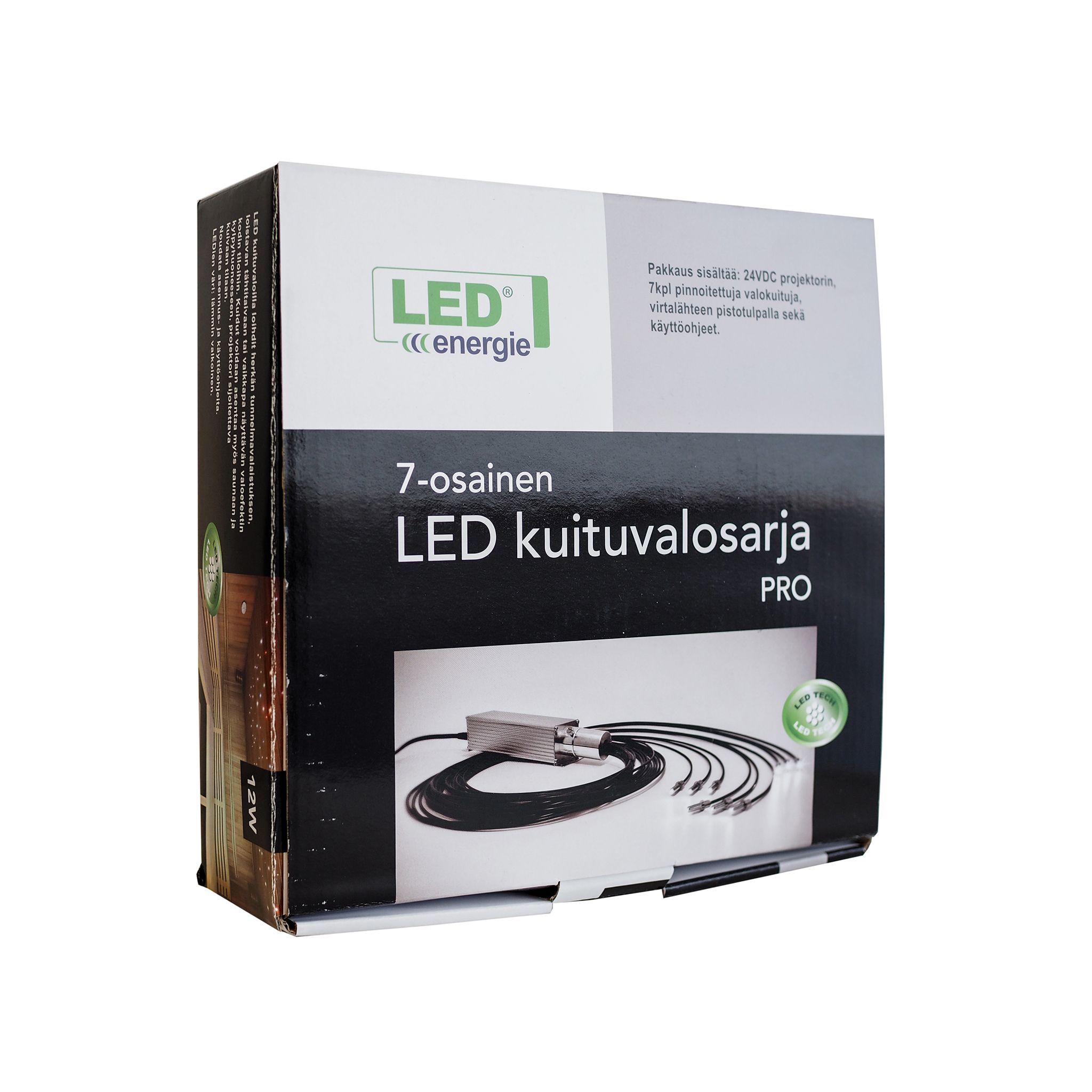 Kuituvalosarja Led Energie -Osainen, 12W, 3000K