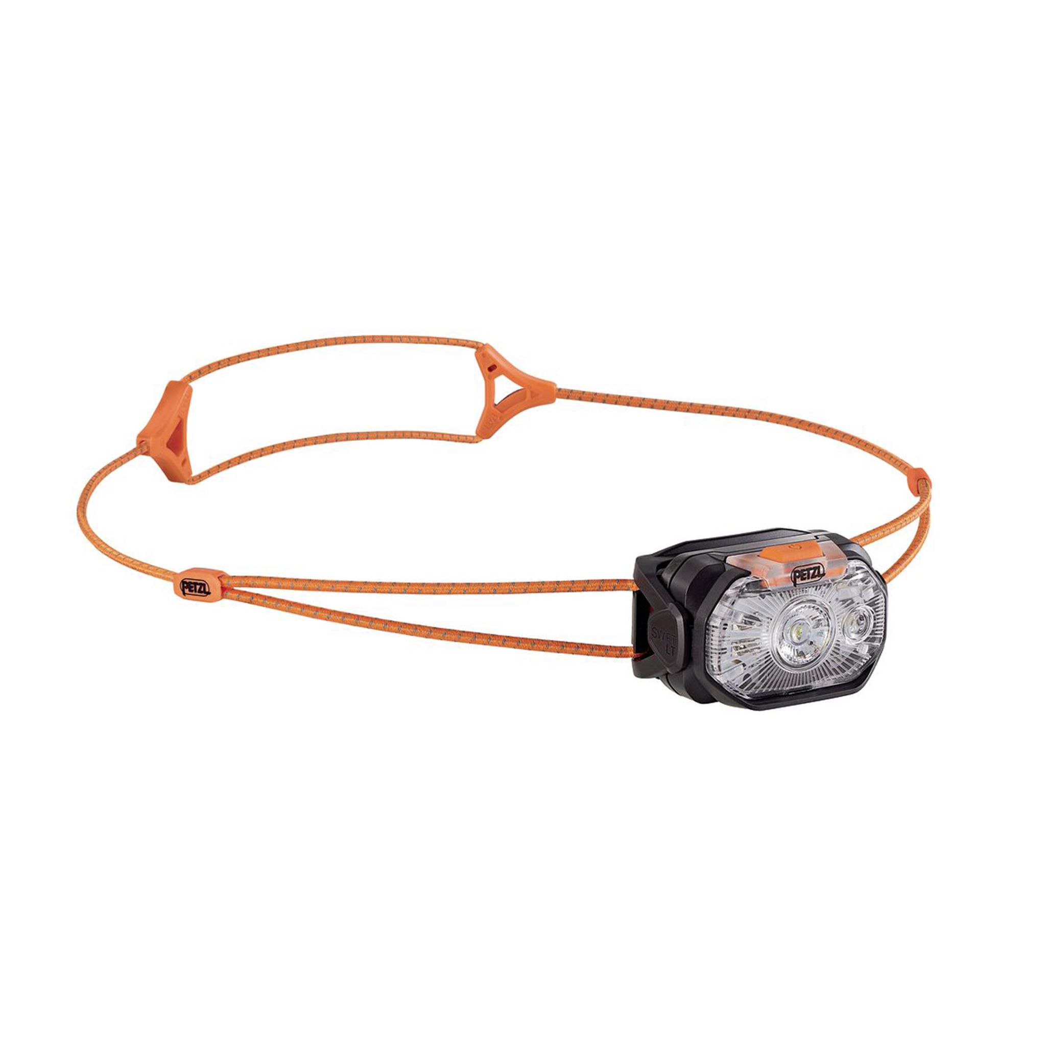 Otsalamppu Petzl Swift LT - 380 lm / Ladattava, Musta/Oranssi