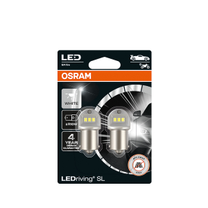LED-poltinpari Osram LEDriving SL, 6000K, BA15s (R10W)