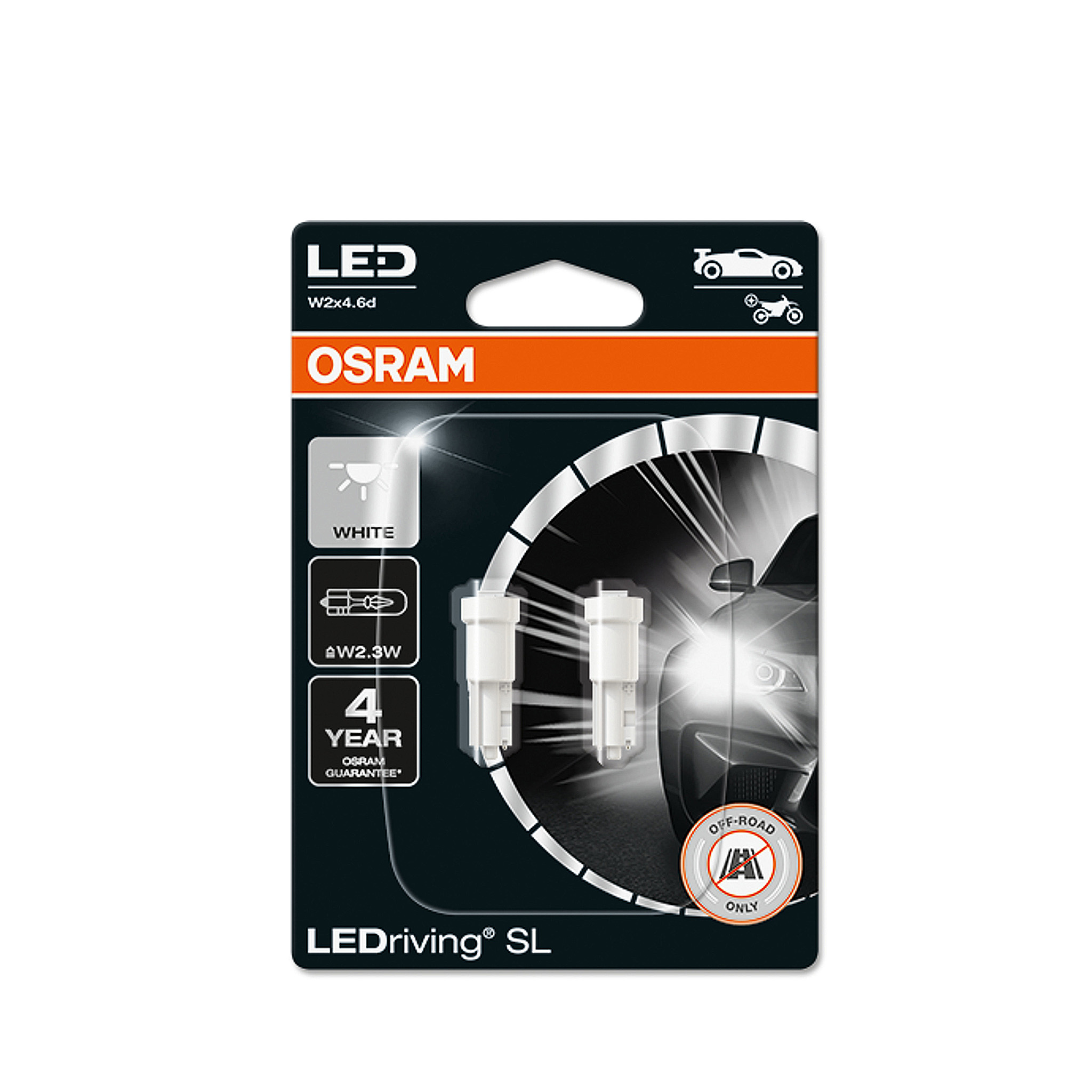 LED-pærepar OSRAM LEDriving SL, 6000K, W2.3W
