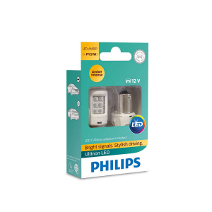 LED-poltinpari Philips Ultinon LED Amber, BAU15s (PY21W)