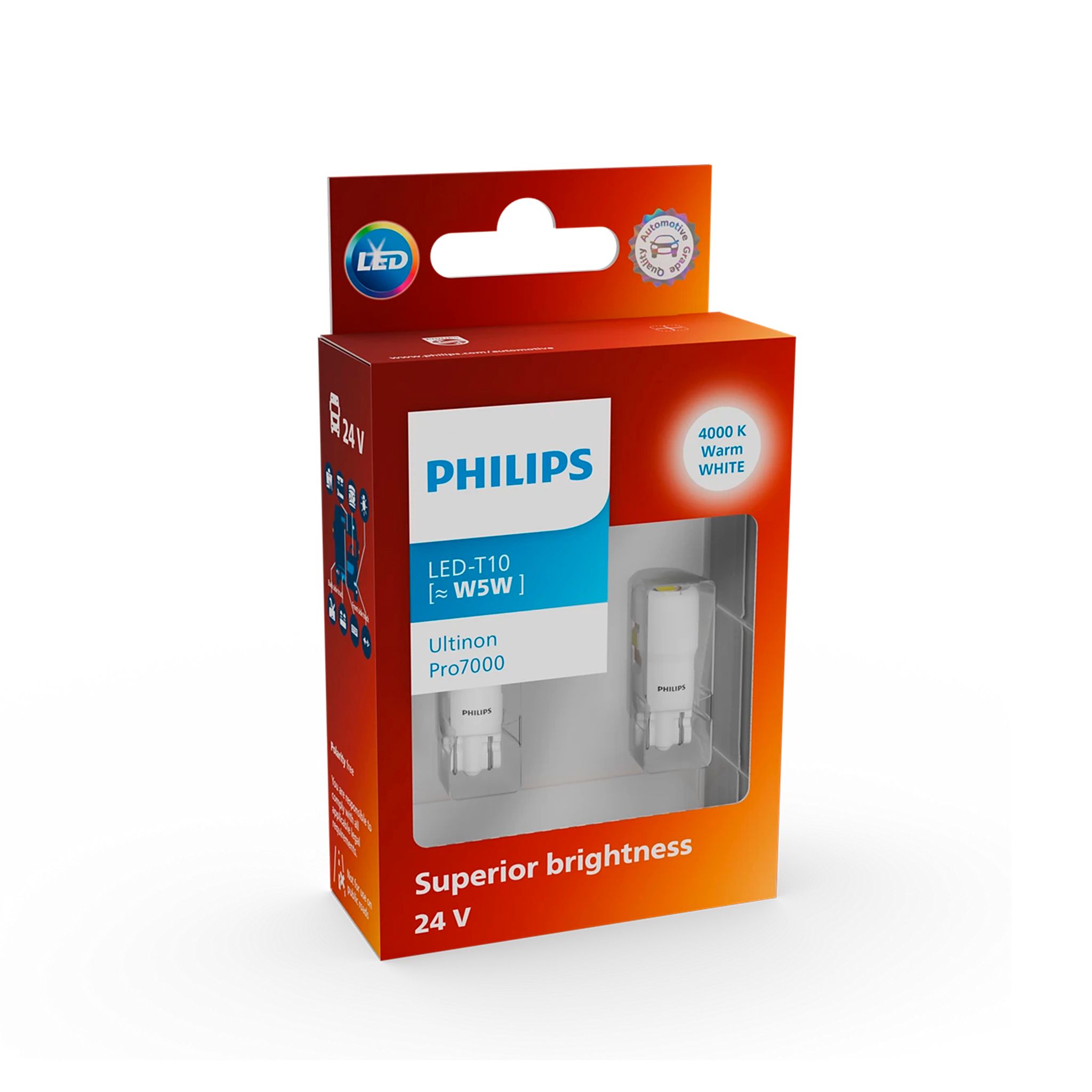 LED-polttimopari Philips Ultinon Pro7000 24V, T10