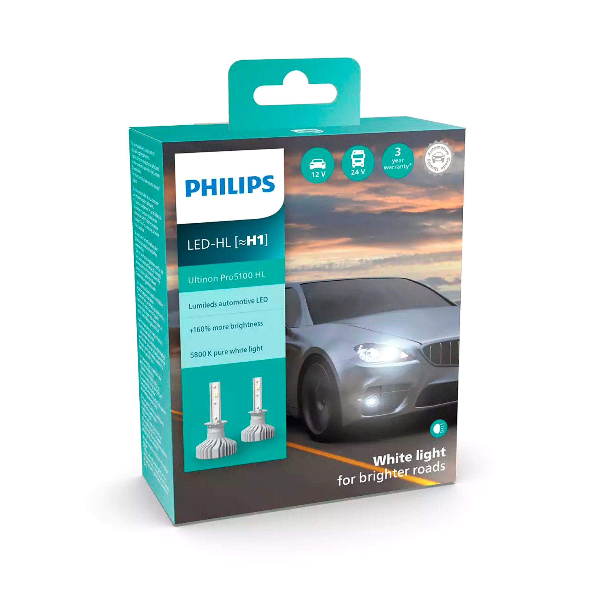 LED-ajovalopolttimot Philips Ultinon Pro5100 HL +160%, H1 | Alk. 99,90 €