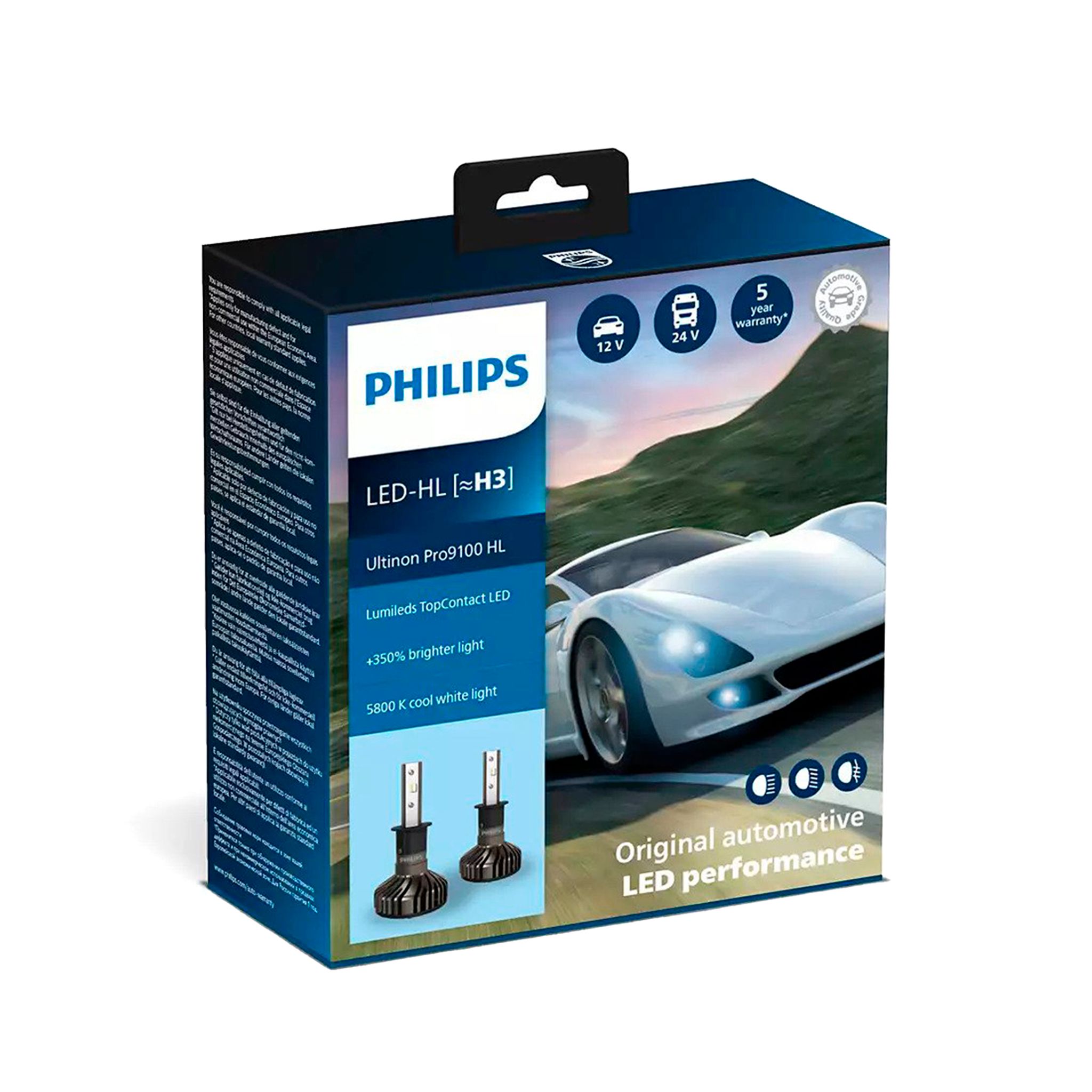 LED-ajovalopolttimot Philips Ultinon Pro9100 HL +350%, H3 | Alk. 179,00 €