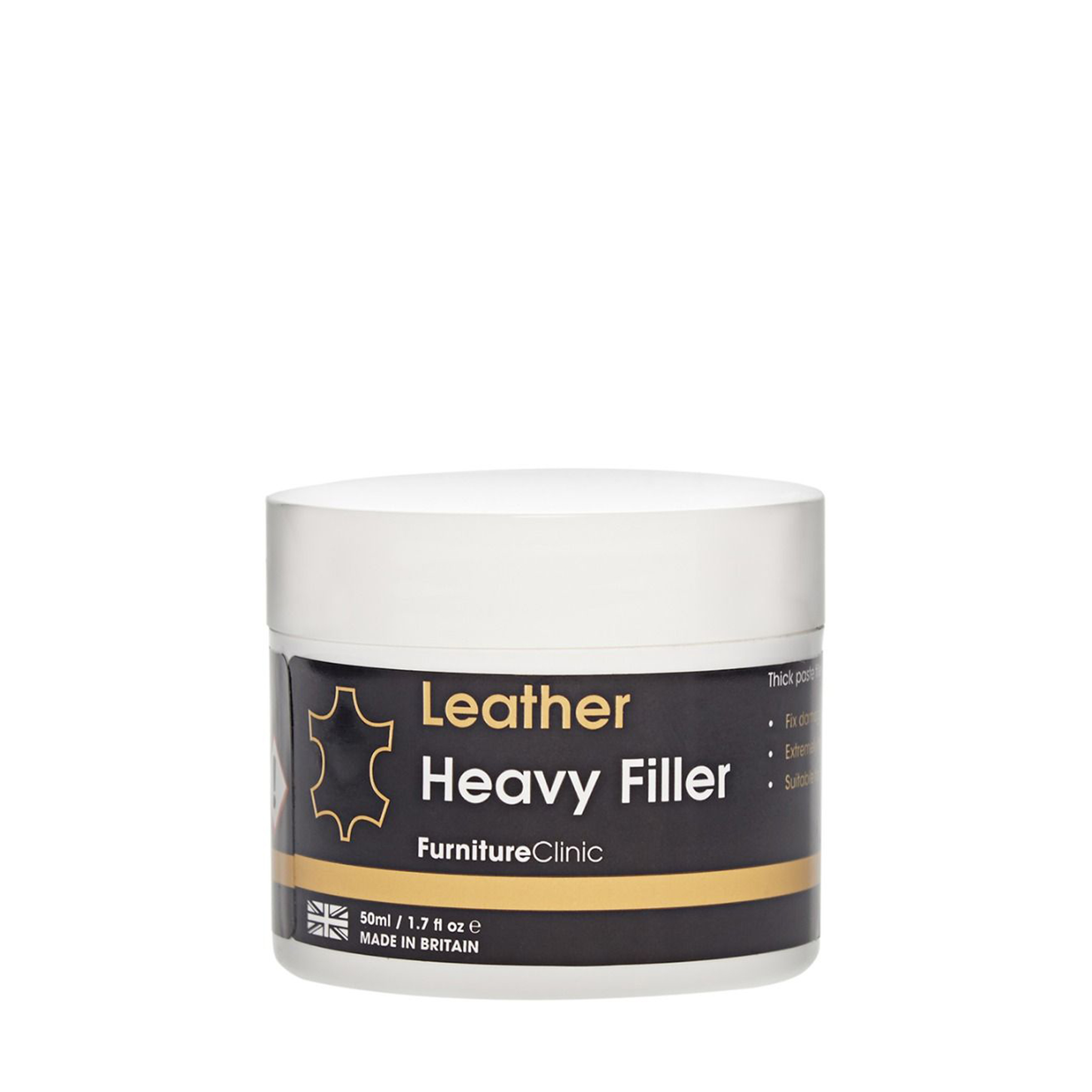 Leather filler Furniture Clinic Heavy Filler, 50 ml, Hvit
