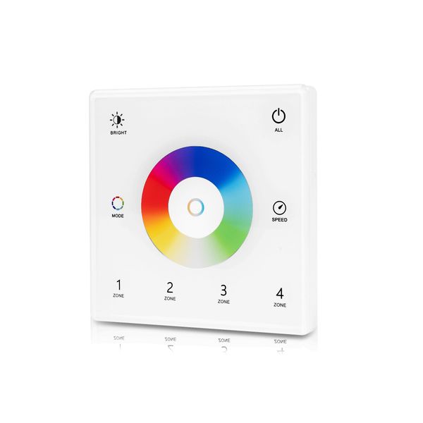 LED nauhan Kaukos din AGGE RGB CCT Wall Mount Touch Panel 4 zones RF 