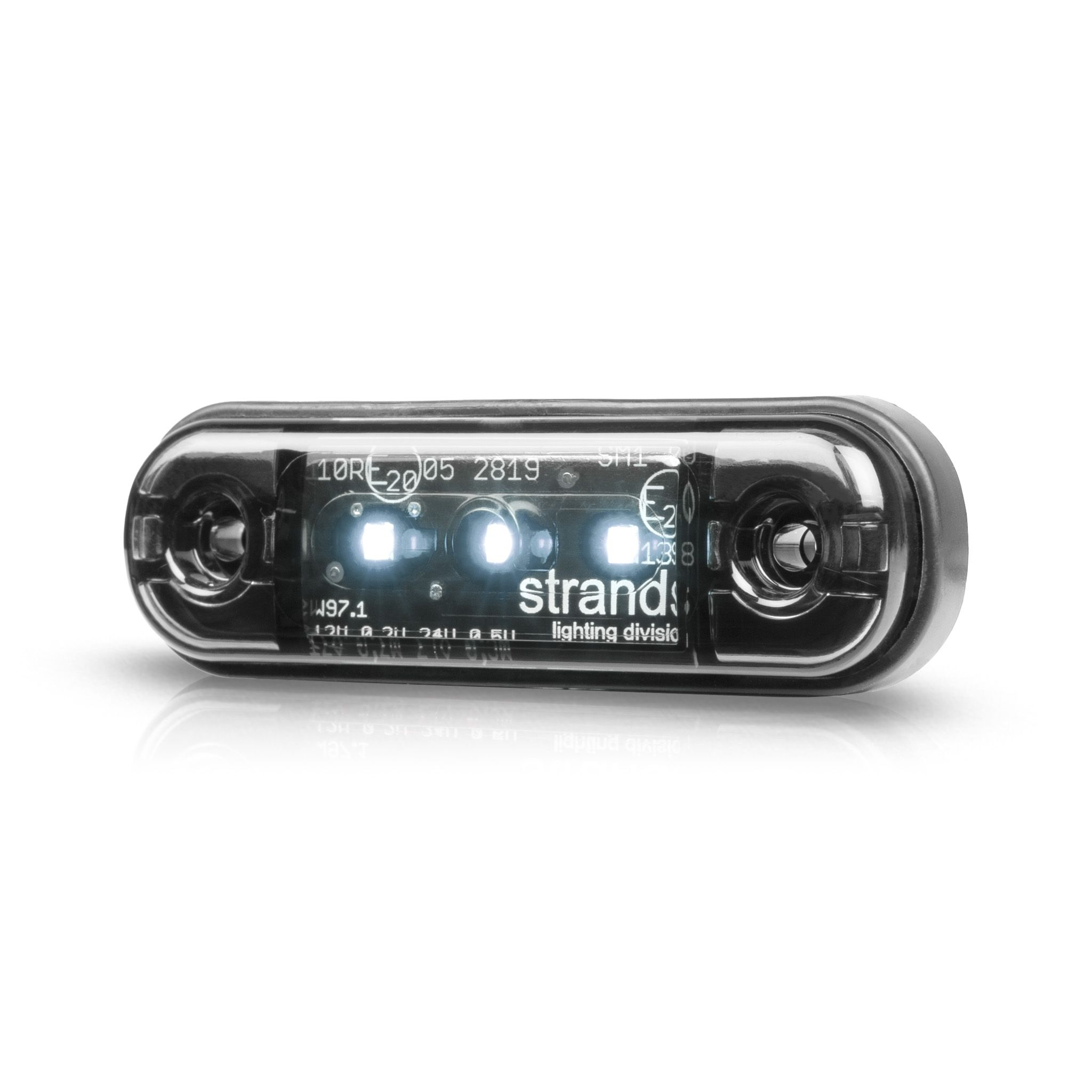 Position light Strands Dark Knight Slim Position Light 3LED - 12/24V / 84 mm / White afbeelding