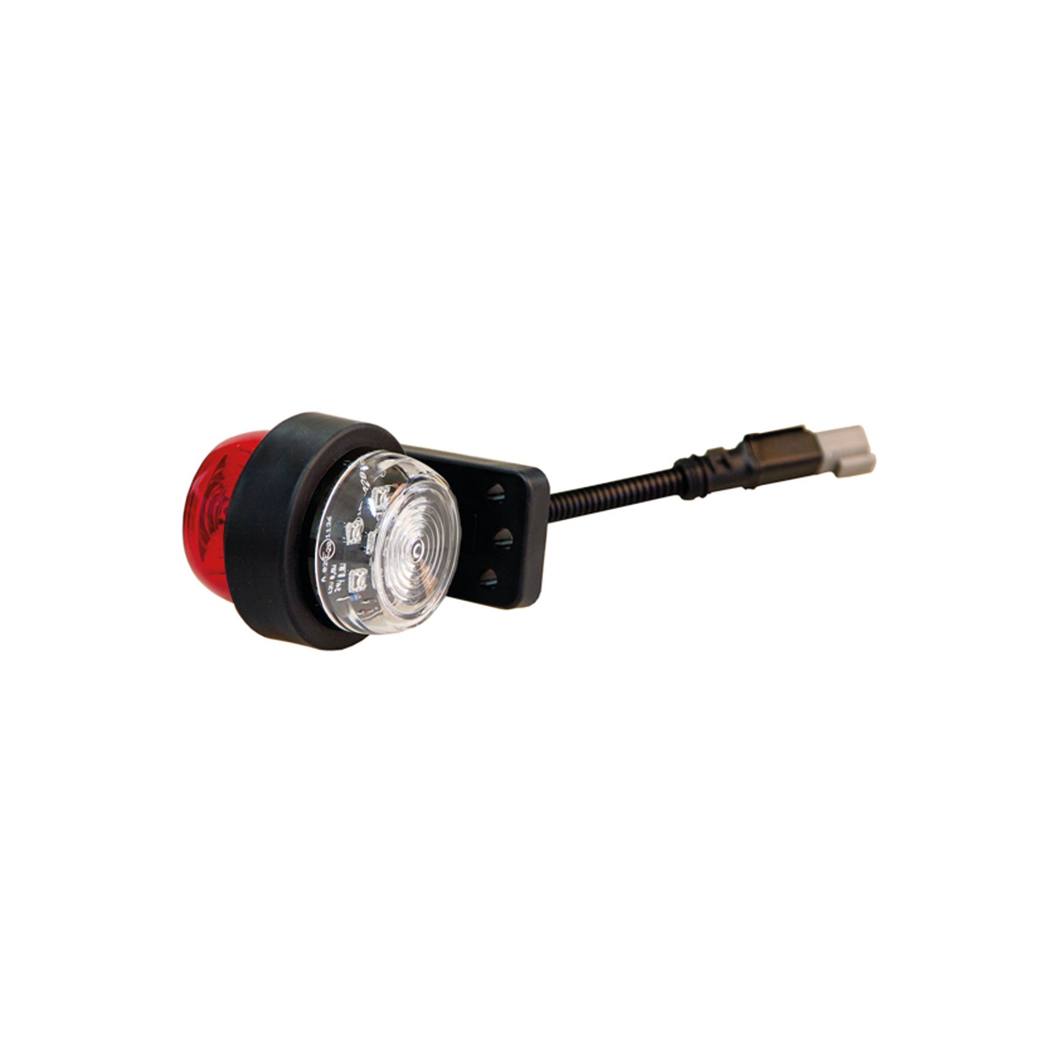 Warning light / Position light Strands Viking - 12/24V / 0.9W / 108 mm / White/Red afbeelding