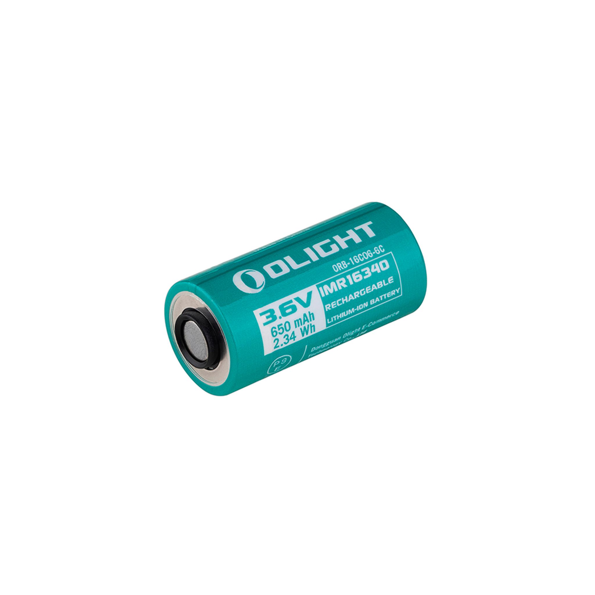 Custom 16340 battery Olight - 650 mAh / Perun Mini / Perun 2 Mini / Baton 3/4 / S1R-II afbeelding