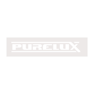 Klistermærke Purelux White Logo, 120 x 18 mm