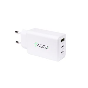 USB-lader AGGE Triple Charger, 65W (2 x USB-C + USB-A)