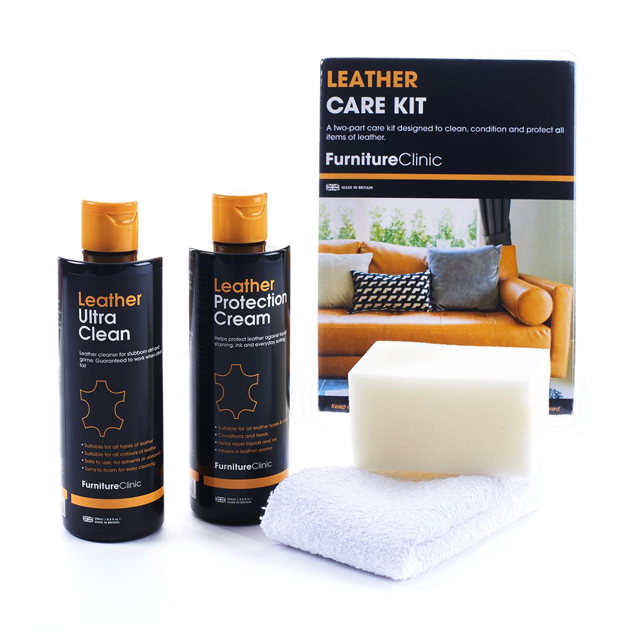 Lærbehandling Furniture Clinic Leather Car Interior Care Kit