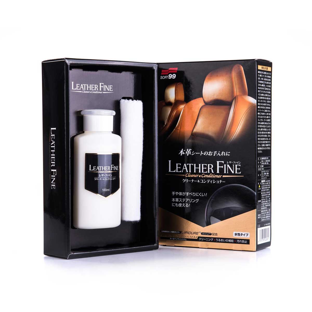 Skinnbehandling Soft99 Leather Fine Cleaner&Conditioner, 100 ml