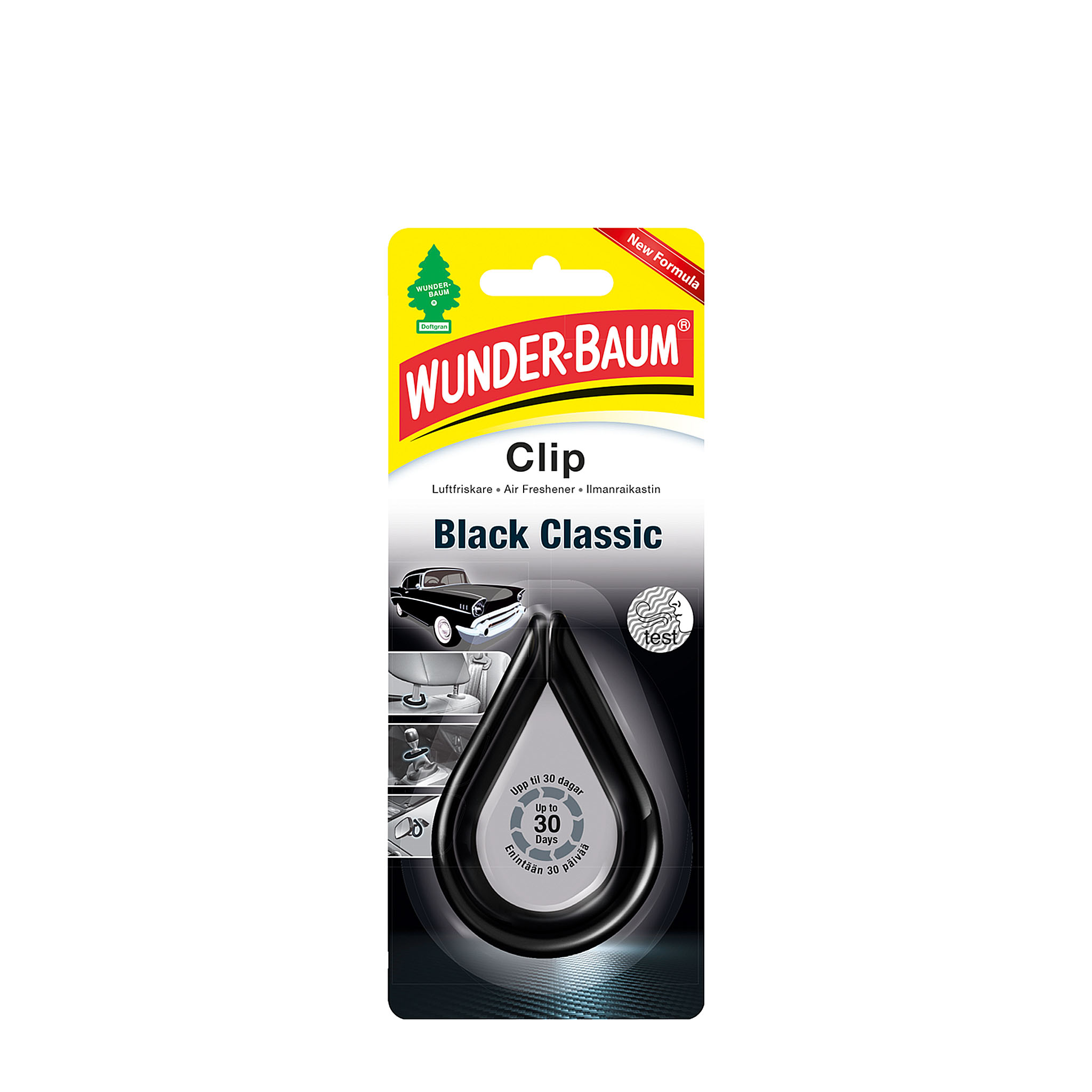 Duftfrisker til bil, båd, campingvogn - black ice - stor, Wunderbaum
