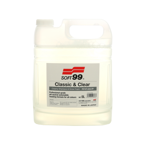 Autoshampoo Soft99 Classic&Clear Shampoo&Snow Foam, 5000 ml, 5000 ml + KC Premium Wash Mitt