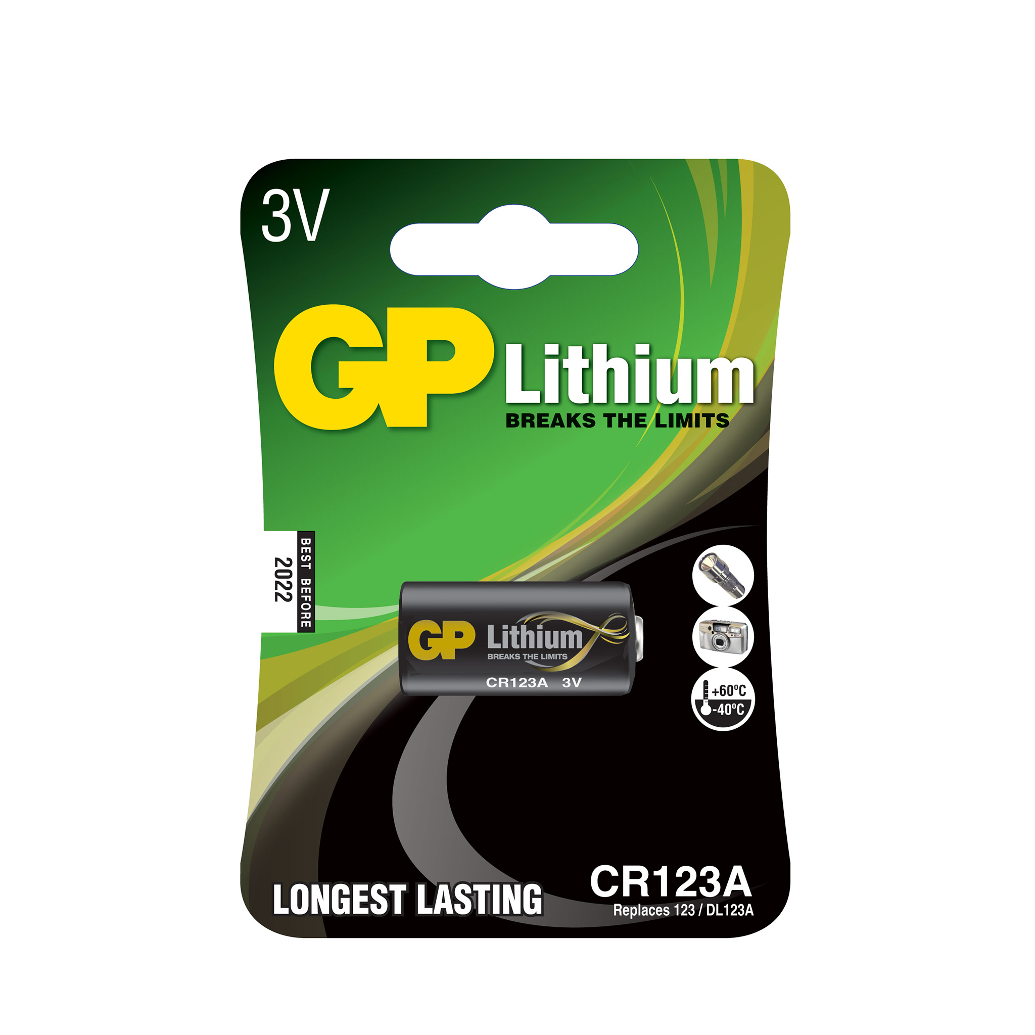 CR123A-batteri GP Lithium, 1 st