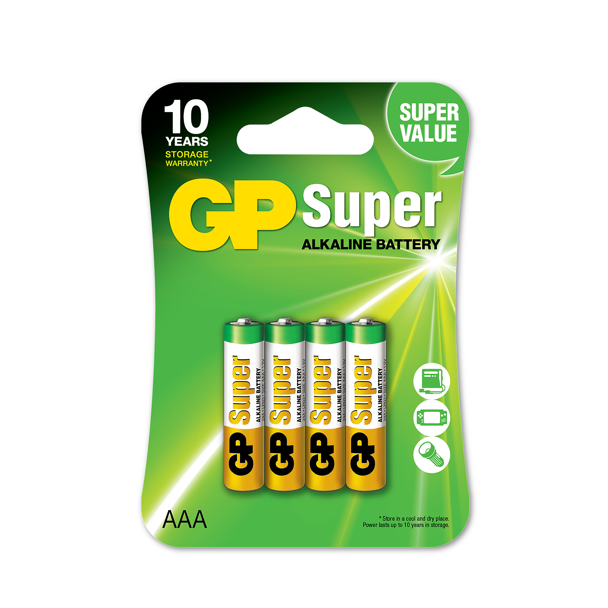 AAA-batteri GP Super Alkaline, 4 st