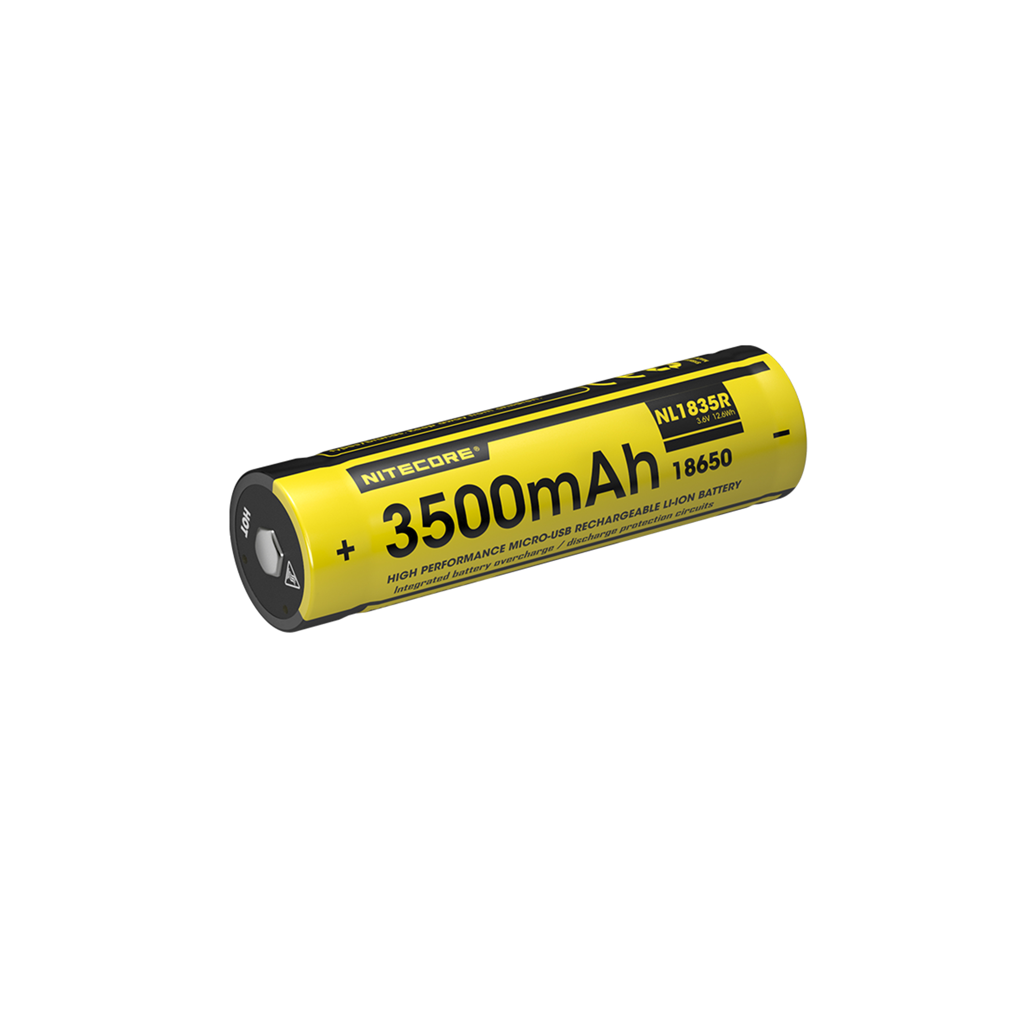 18650-batteri Nitecore, Micro-USB-laddbart, 3500 mAh