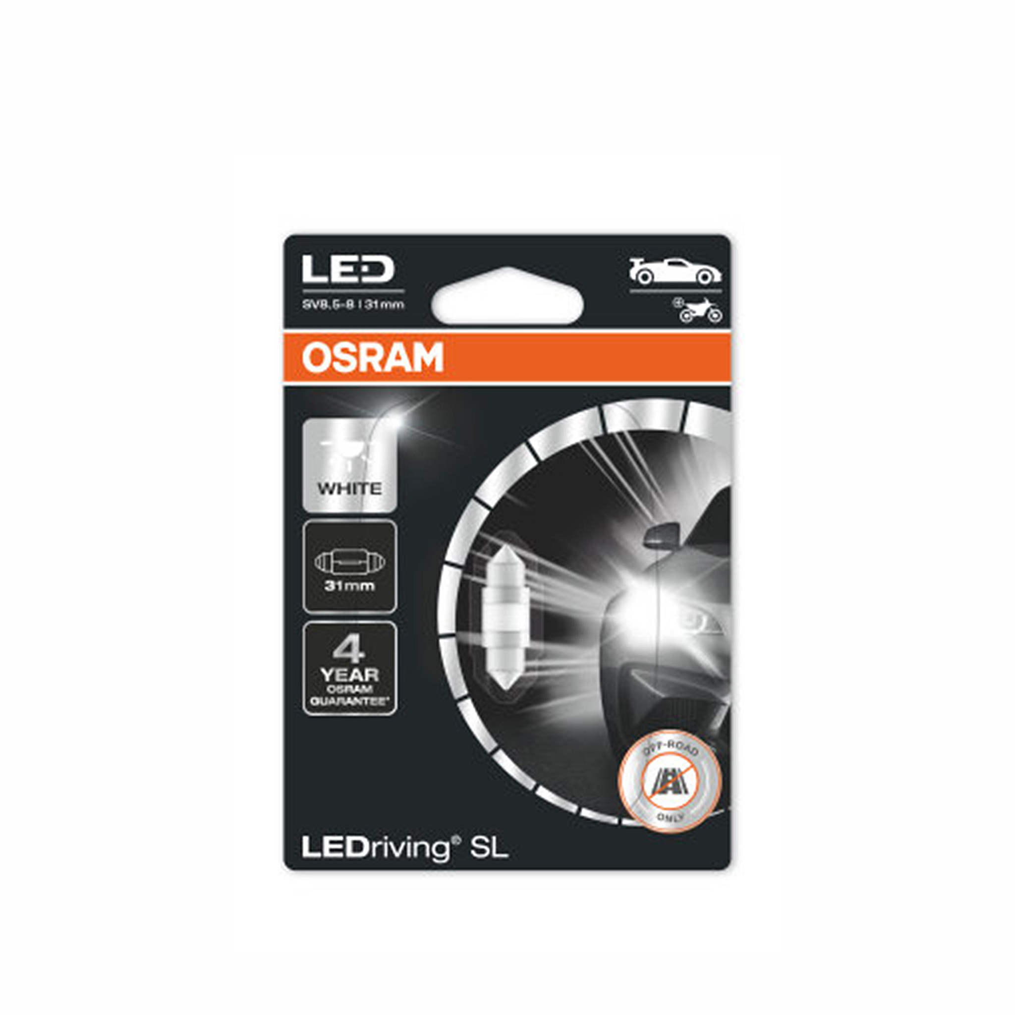 LED-spolepære Osram PREMIUM, 6000K, 31 mm