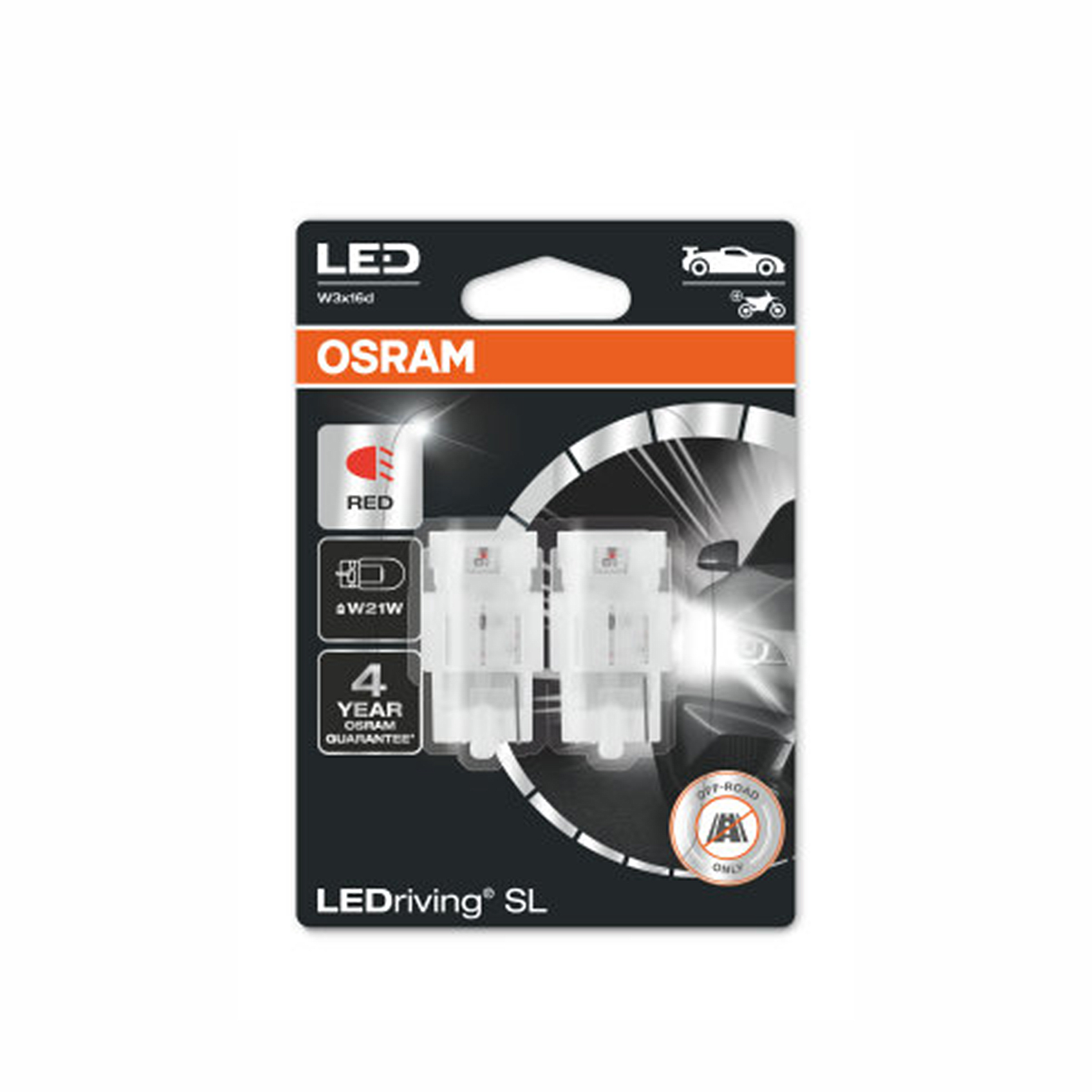 LED-pærer Osram LedDriving SL, 6000K, T20 (W21W)