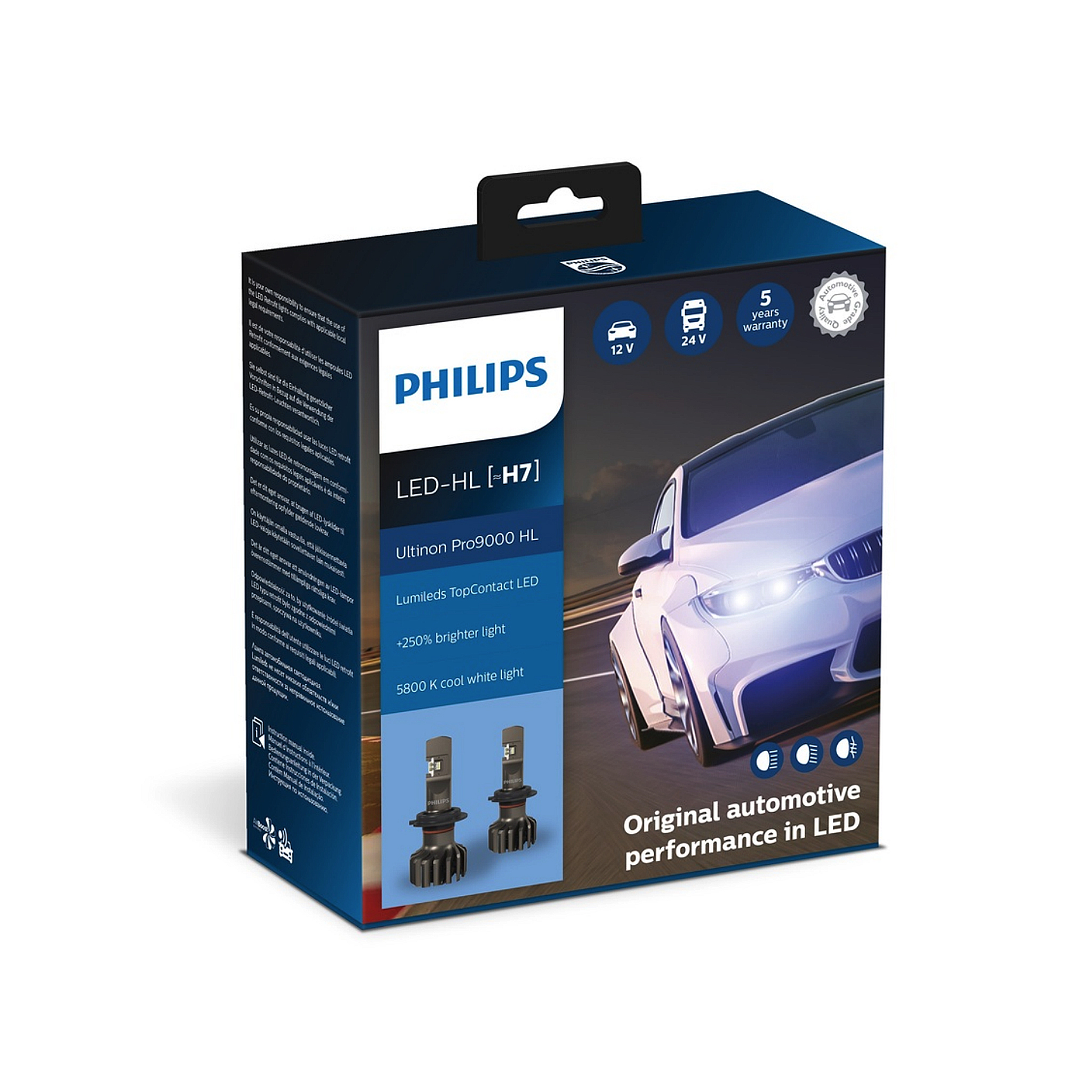 LED-konvertering PHILIPS Ultinon Pro9000 HL +250%, H7, LED-konvertering + Canbus-motstånd