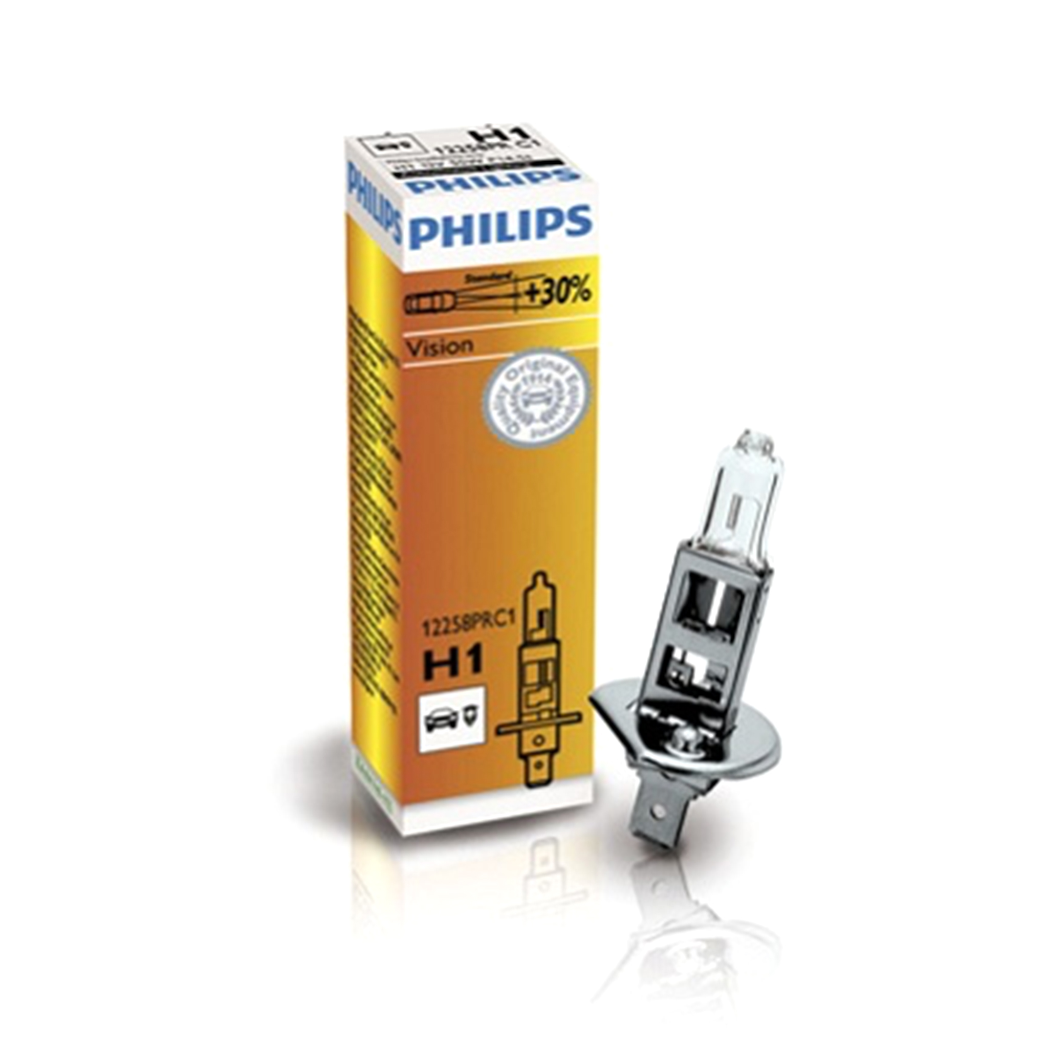 Halogenpære, Philips H1, 12V / 55W Premium Vision