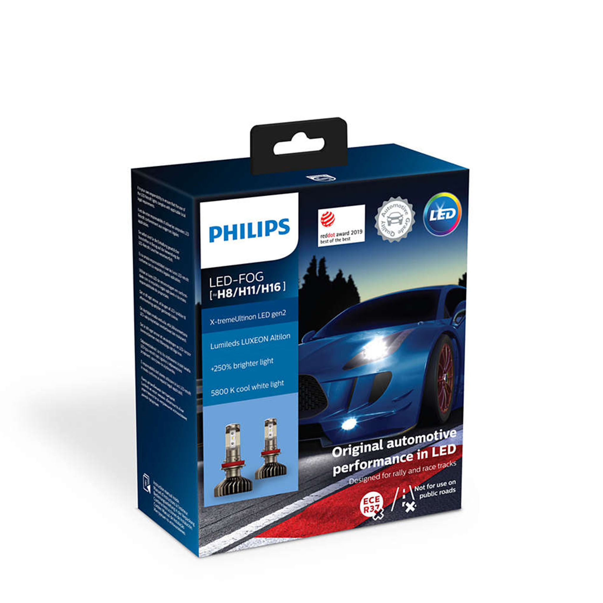 LED-pære Philips X-TremeUltinon gen2 +250%, H8/H11/H16