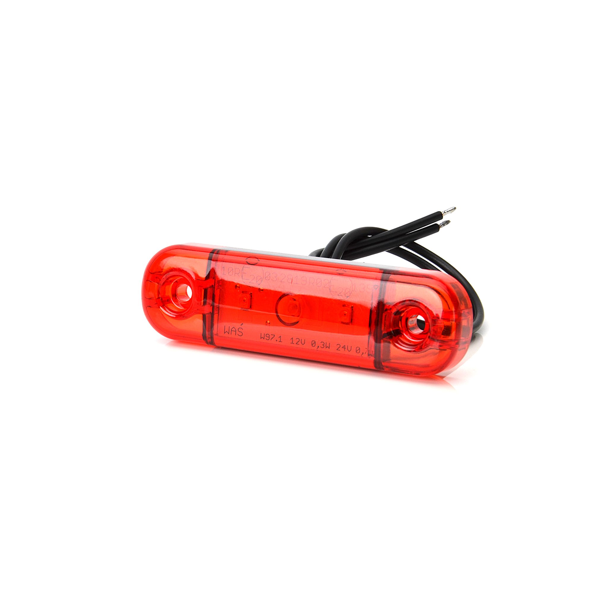 Positionsljus / Sidomarkeringsljus Strands Side Marker Slim, 3 LED, Röd