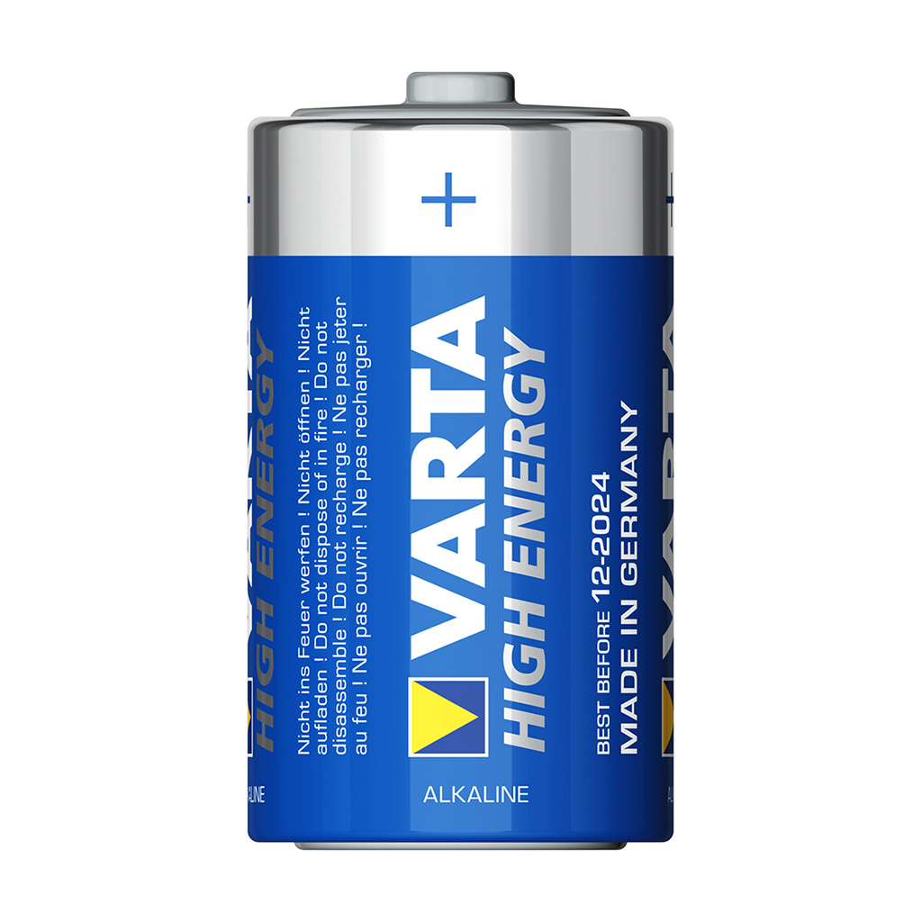 D-batteri VARTA High Energy, 2 stk.