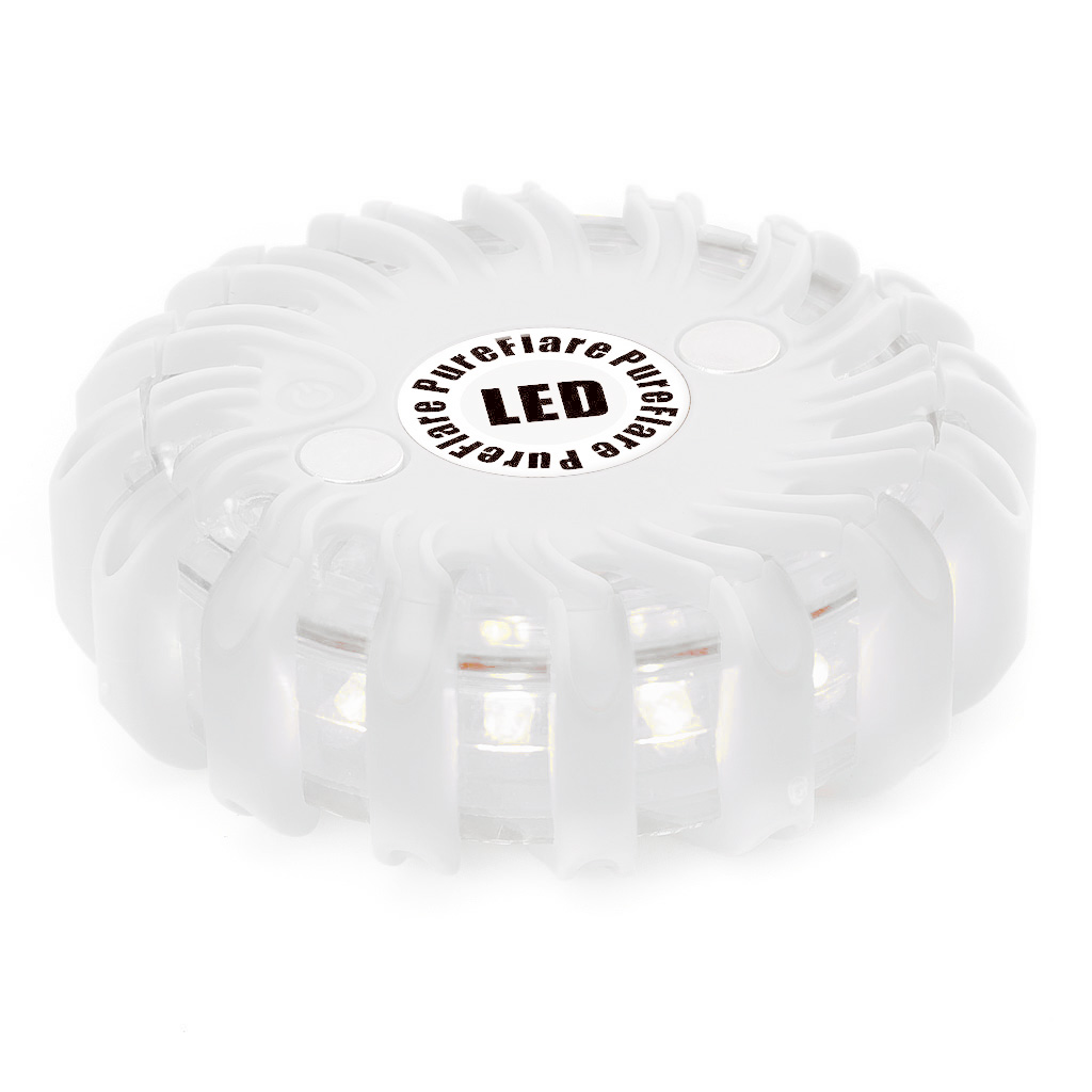 Laddbar LED-ljuspuck Pureflare, 16 LED, Vit