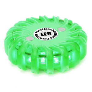 Rechargeable LED light puck Pureflare, 16 LEDs, Green